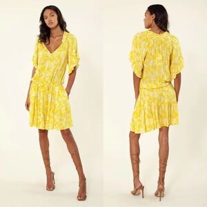 Hale Bob Marae Dress in Yellow Floral
